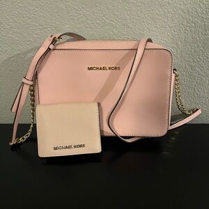 Michael Kors ballet pink bag and wallet